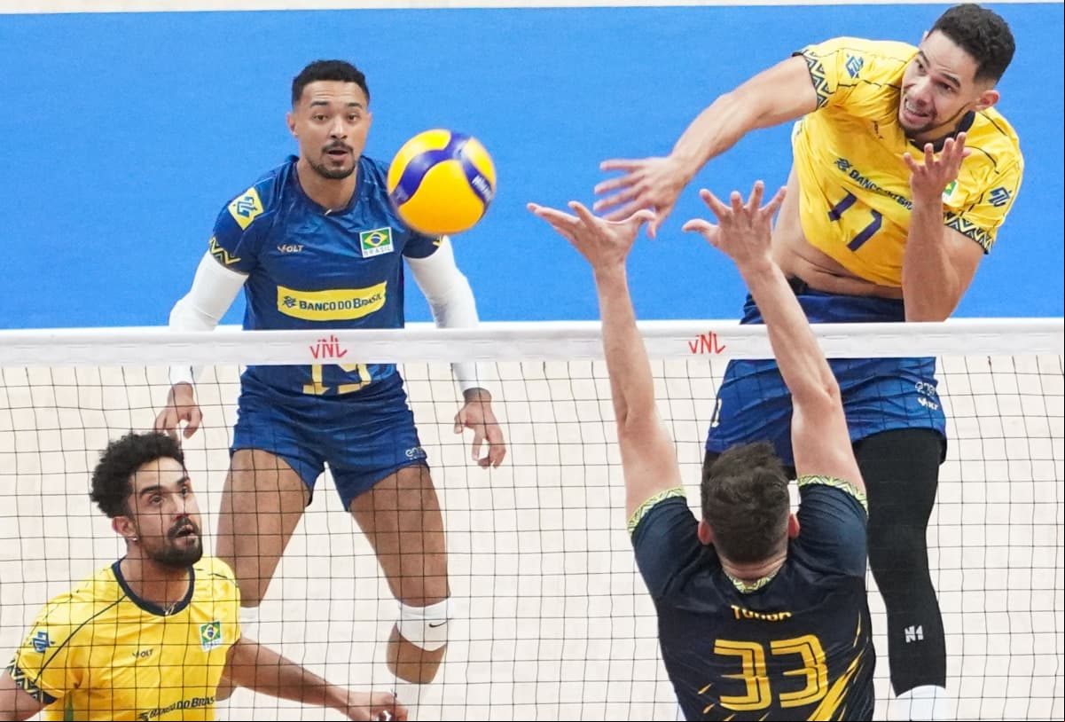 Brasil e Ucrânia fizeram um jogo disputadíssimo, neste sábado (14), pela Liga das Nações