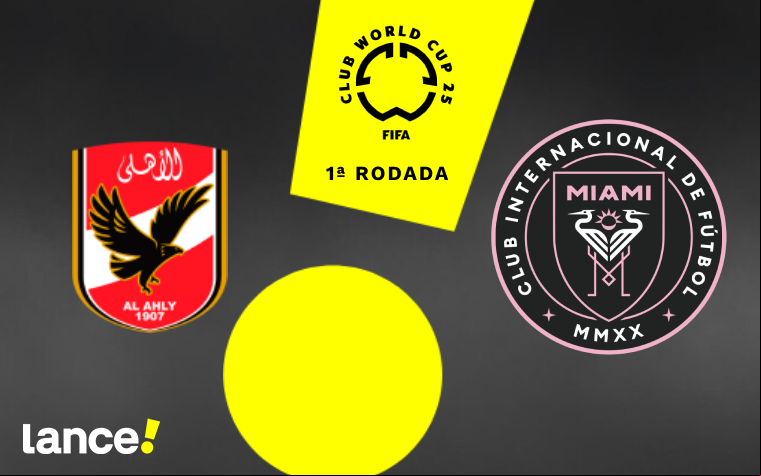 Al Ahly e Inter Miami se enfrentam na abertura do Mundial de Clubes (Arte: Lance!)
